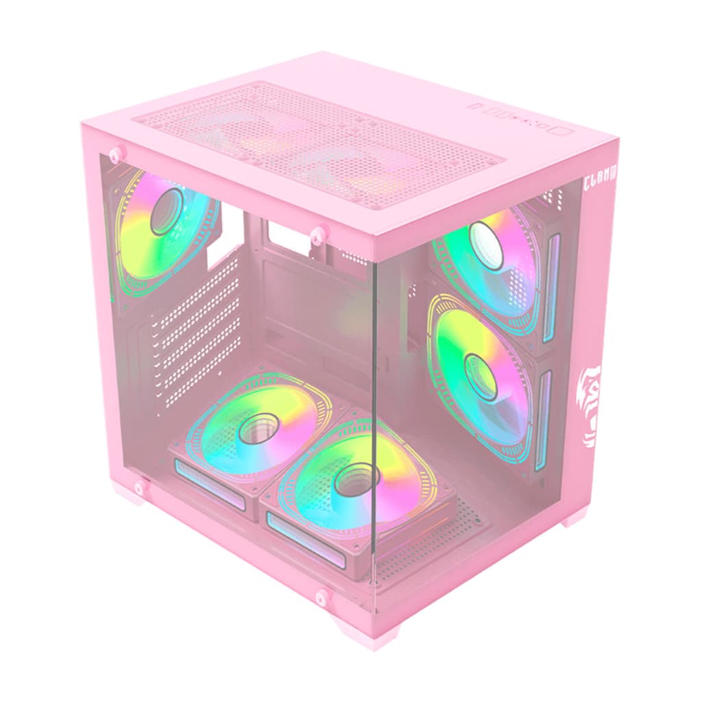 Gabinete Gamer Candy Grodd + Fans Branca ARGB e Controladora