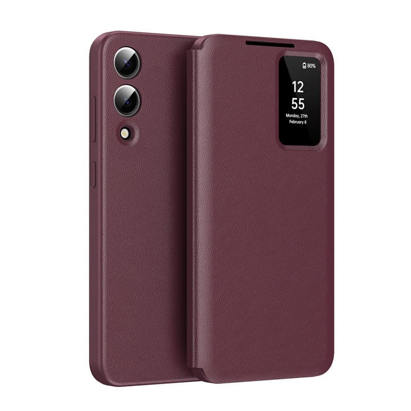 Para Samsung Galaxy S26 S25 S24 S23 S22 Ultra S25 Edge S24 FE A56 Caso ELVEV Com Tudo Incluído Flip Couro Inteligente Ja