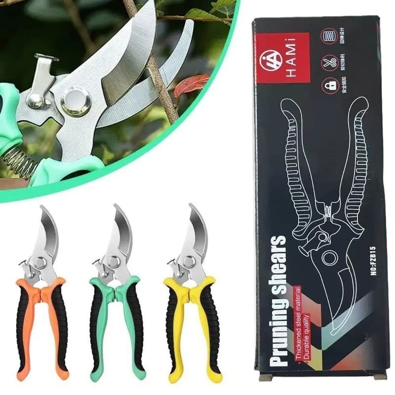 Tesoura de Poda Profissional Multifuncional em Aço Inoxidável – Jardim Doméstico, Flores, Ramos e Árvores Frutíferas