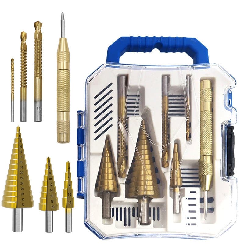 🔧 Kit De Brocas Escalonadas De Titanio | Resistentes E Duráveis | Ideal Para Metal, Madeira E Plástico ✨