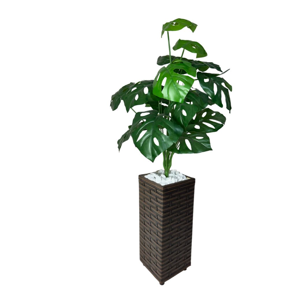Planta Artificial Costela Arranjo + Vaso Grande Decorativo Decoração Enfeite Casa