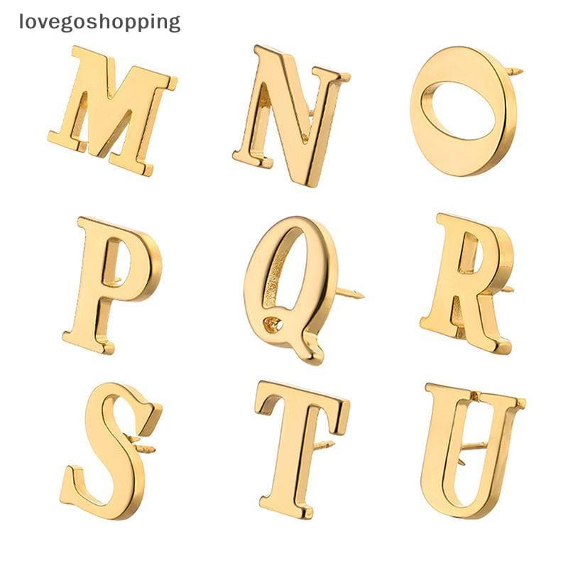 [lovego] Broche De Metal Az Com Letras Douradas Estilo Clássico De Alta Qualidade , Feminino , Masculino , Alfinete De L