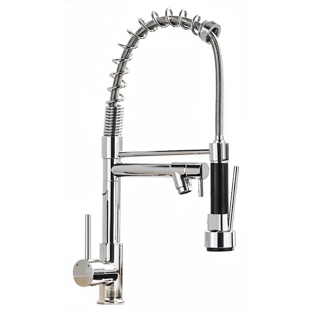 Torneira Cozinha Gourmet Escovado Monocomando Flexível Inox