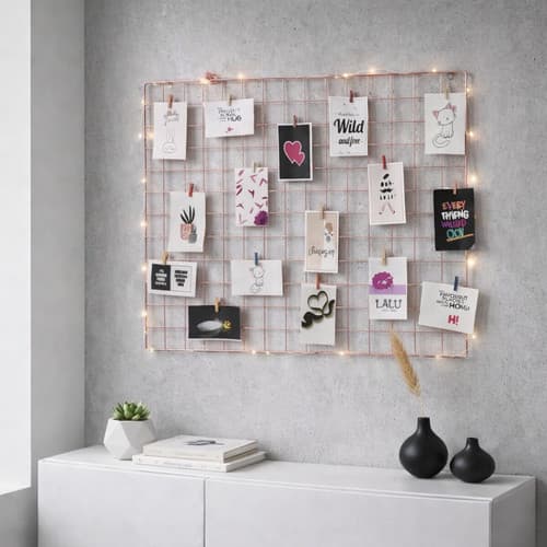 Mural De Fotos Memory Board Tela Aramada Rose 40x60