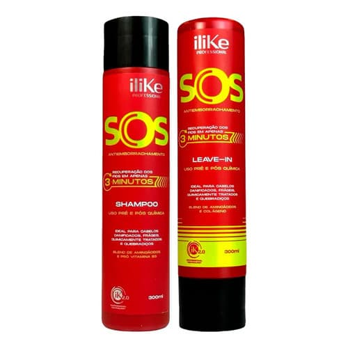 Kit Ilike Sos Antiemborrachamento 2 Produtos Reconstrucao