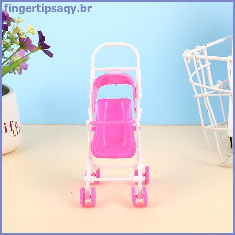 FINGE 1 Peça Decorações De Cena De Casa De Boneca 12cm Berço De Bebê Acessórios Carrinho De Simulação ,