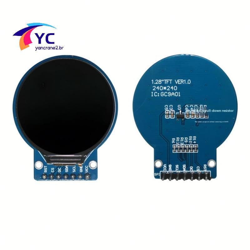 YCBR TFT Display 1.28 Polegada LCD Módulo De Exibição Redondo RGB 240 * 240 GC9A01 Driver 4 Fios Interface SPI 240x240 P