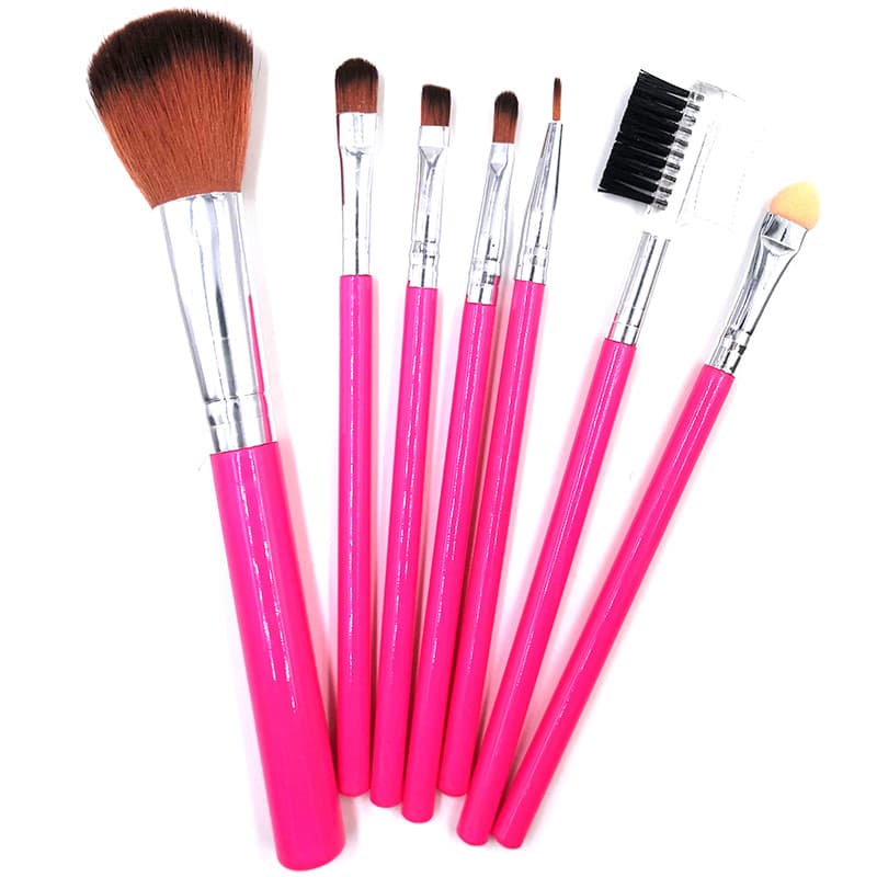 Bonito maquiador beleza iniciante iniciante maquiagem pincel contorno pó solto sombra Blush lábio escova 7 pçs pacote