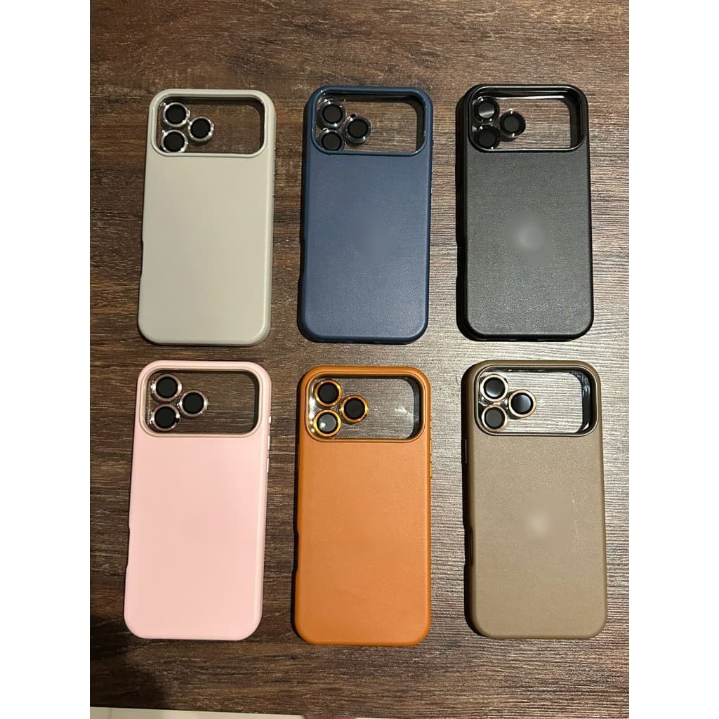 Capinha capa De Couro para iPhone 17 Air Pro Promax com pelicula de camera e de tela de brinde
