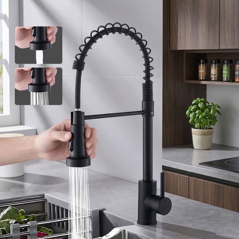 Torneira Gourmet Cozinha Misturador Quente Frio com Ducha Retrátil 360° Bancada