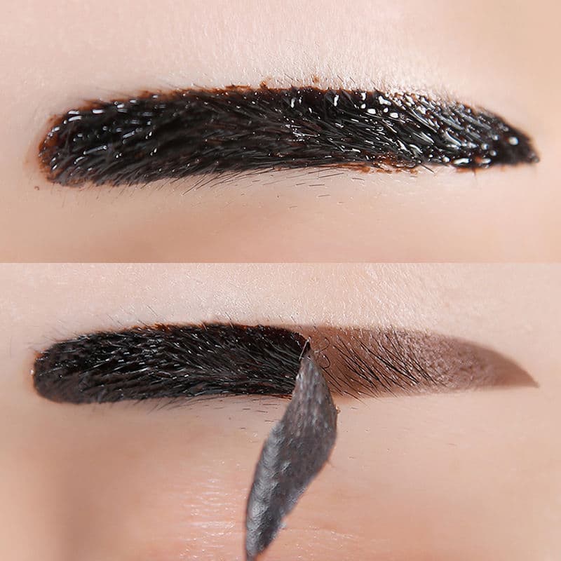 Recomendado Creme de sobrancelha com tintura preguiçosa, rasgo semipermanente, à prova d'água, não desbota, de longa dur