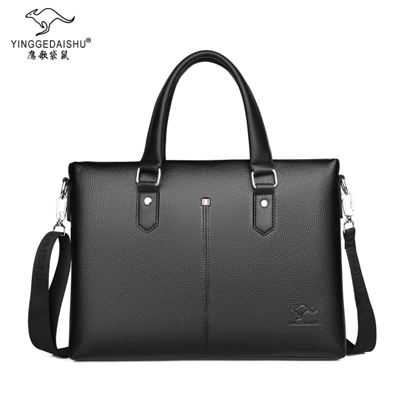 Bolsa masculina novo estilo bolsa portátil maleta de computador de negócios bolsa mensageiro de ombro de couro macio mas