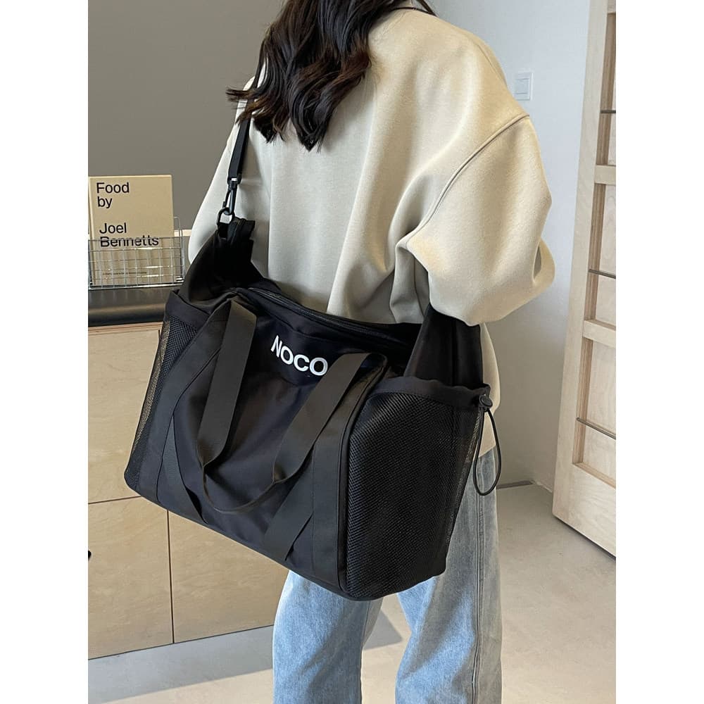 Bolsa de viagem de curta distância feminina influenciadora de grande capacidade bolsa de armazenamento de Fitness mensag