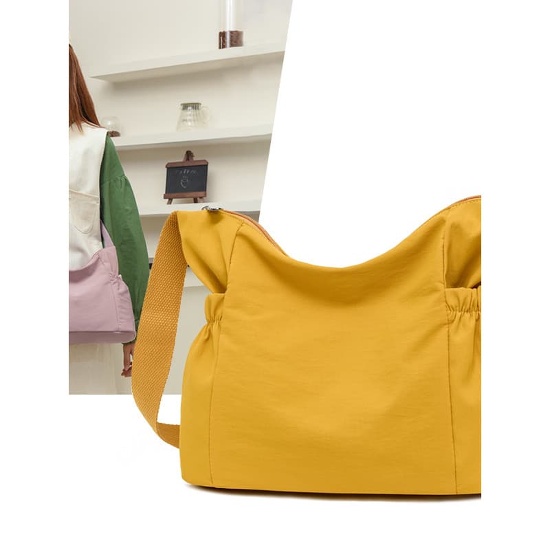 Bolsa mensageiro leve de grande capacidade para mulheres 2025 moda Casual Commuter Multi-bolso pano de Nylon Shoul femin