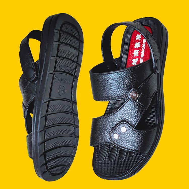 Vietnam sandálias masculinas verão sandálias de plástico de borracha chinelos de dupla utilização sapatos de praia ao ar