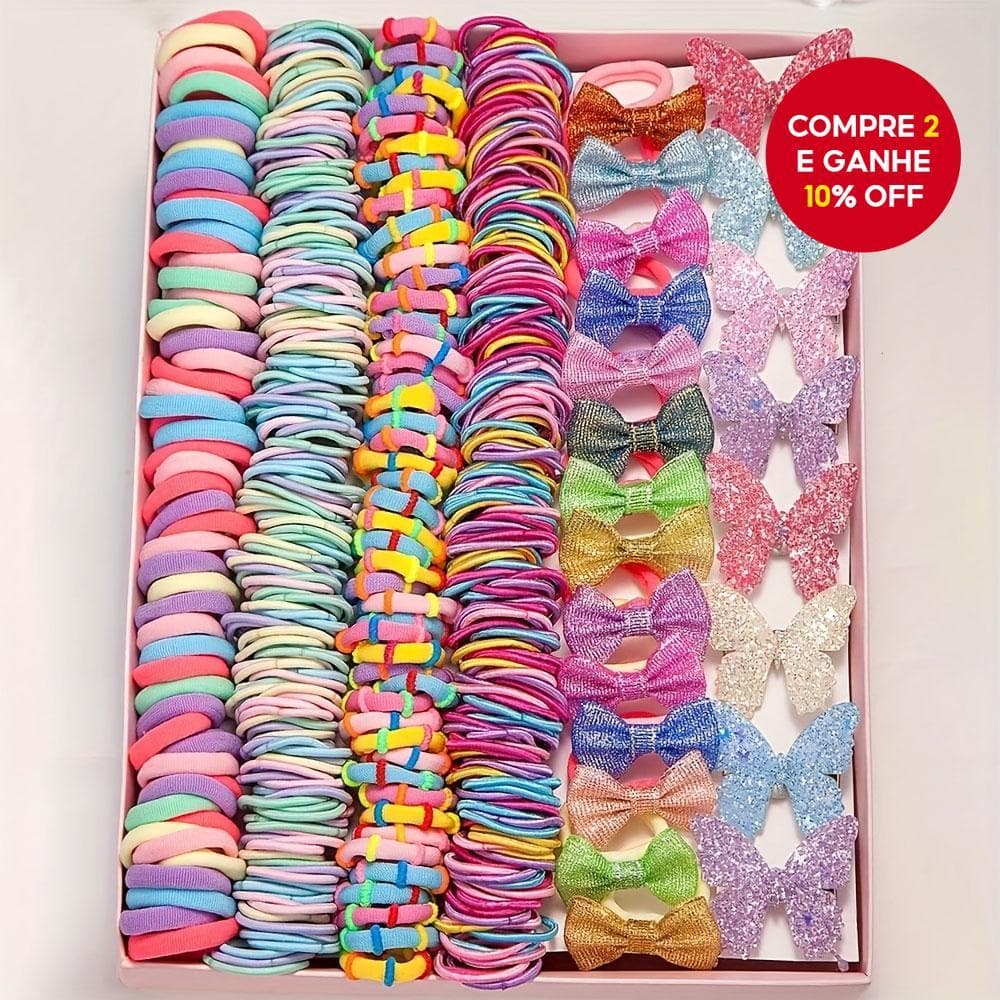 Conjunto De Acessórios De Cabelo Para Meninas , 167 Peças , Laço Colorido Bebê , Laços E Clipes , Faixas Fofas Crianças