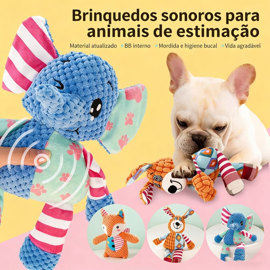 Brinquedos de pelúcia para animais de estimação com som de assobio, bonecos de encaixe resistentes a mordidas.