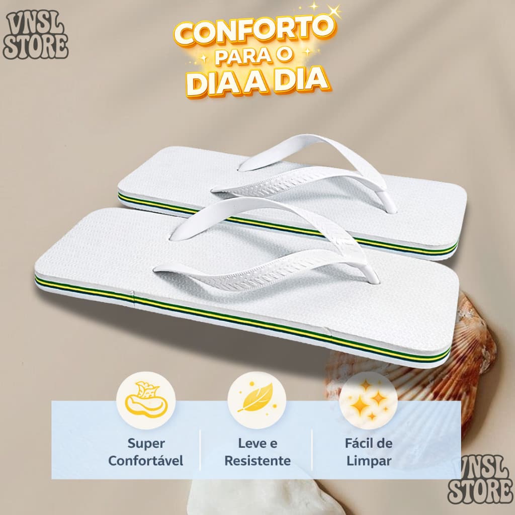 Chinelo Quadrado Premium Sandália Emborrachada Resistente Ideal Para Uso Diário