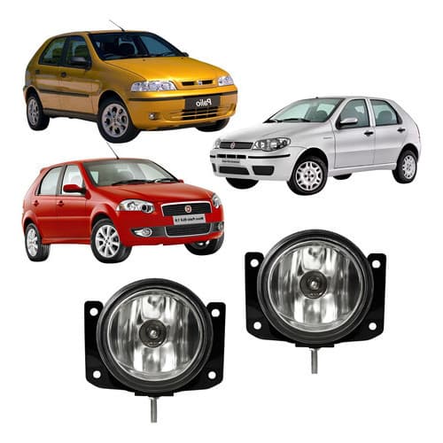Par Farol De Milha Com Lampadas Fiat Palio 2001 Até 2011