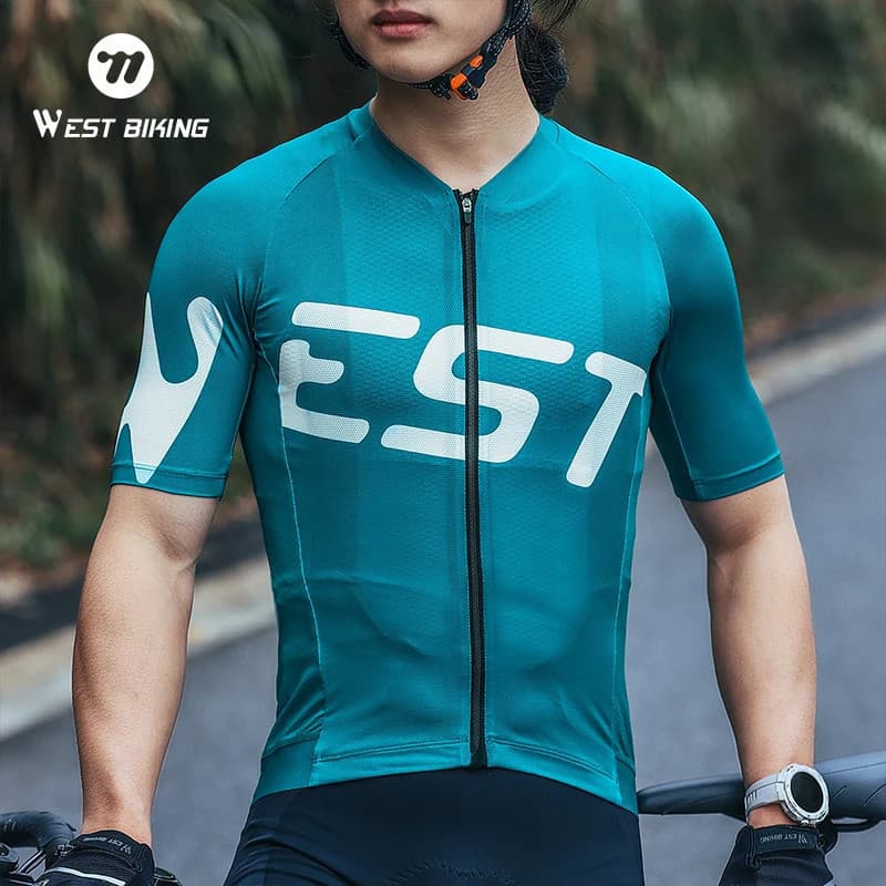 WEST BIKING Camisa de Ciclismo para Homens e Mulheres, Roupas de Ciclismo de Verão, Camiseta de Ciclista de Manga Curta,