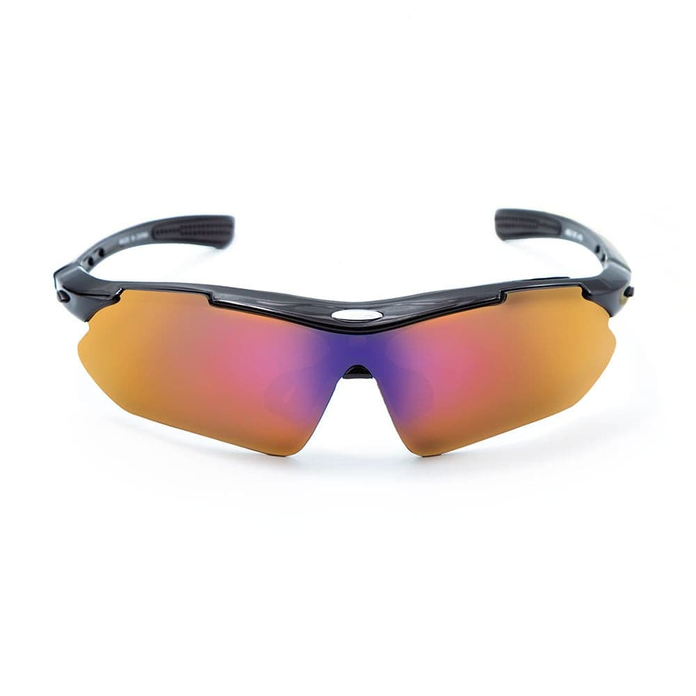 Óculos Ciclismo Gta Rider Polarizado Preto + 4 Lentes Proteção Uv Bike
