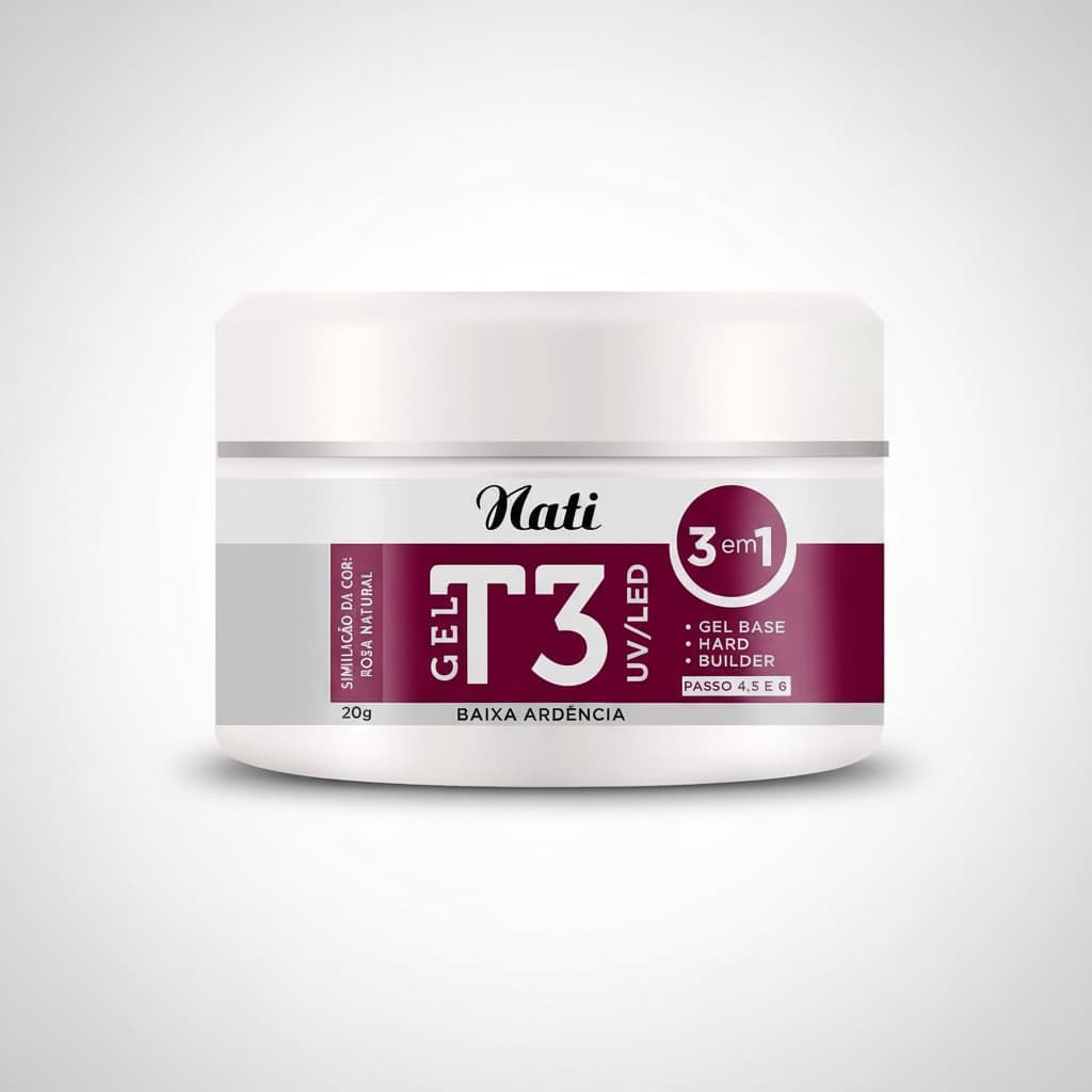 Gel Para Alongamento  T3 UV / LED - Nati  20g