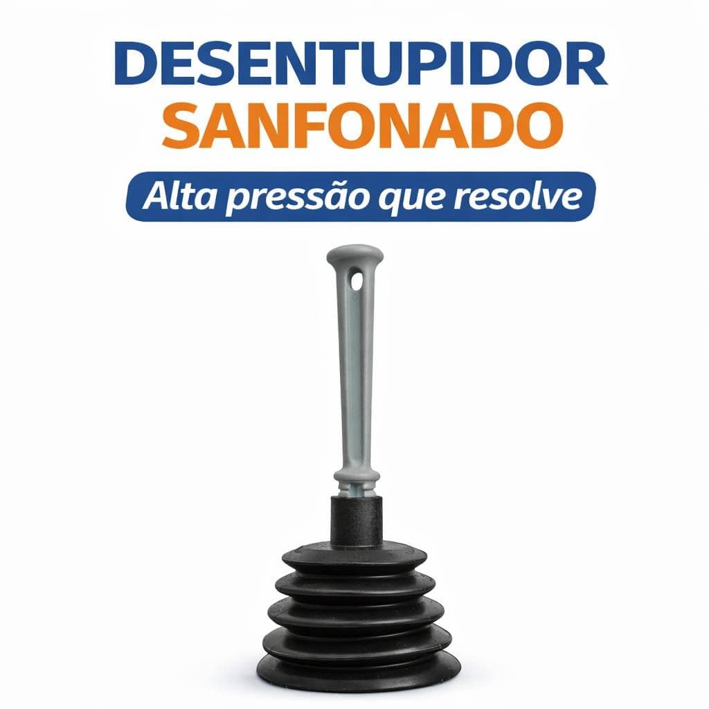 KIT Desentupidor Sanfonado de Pia com Cabo de Plástico Resistente e Eficiente