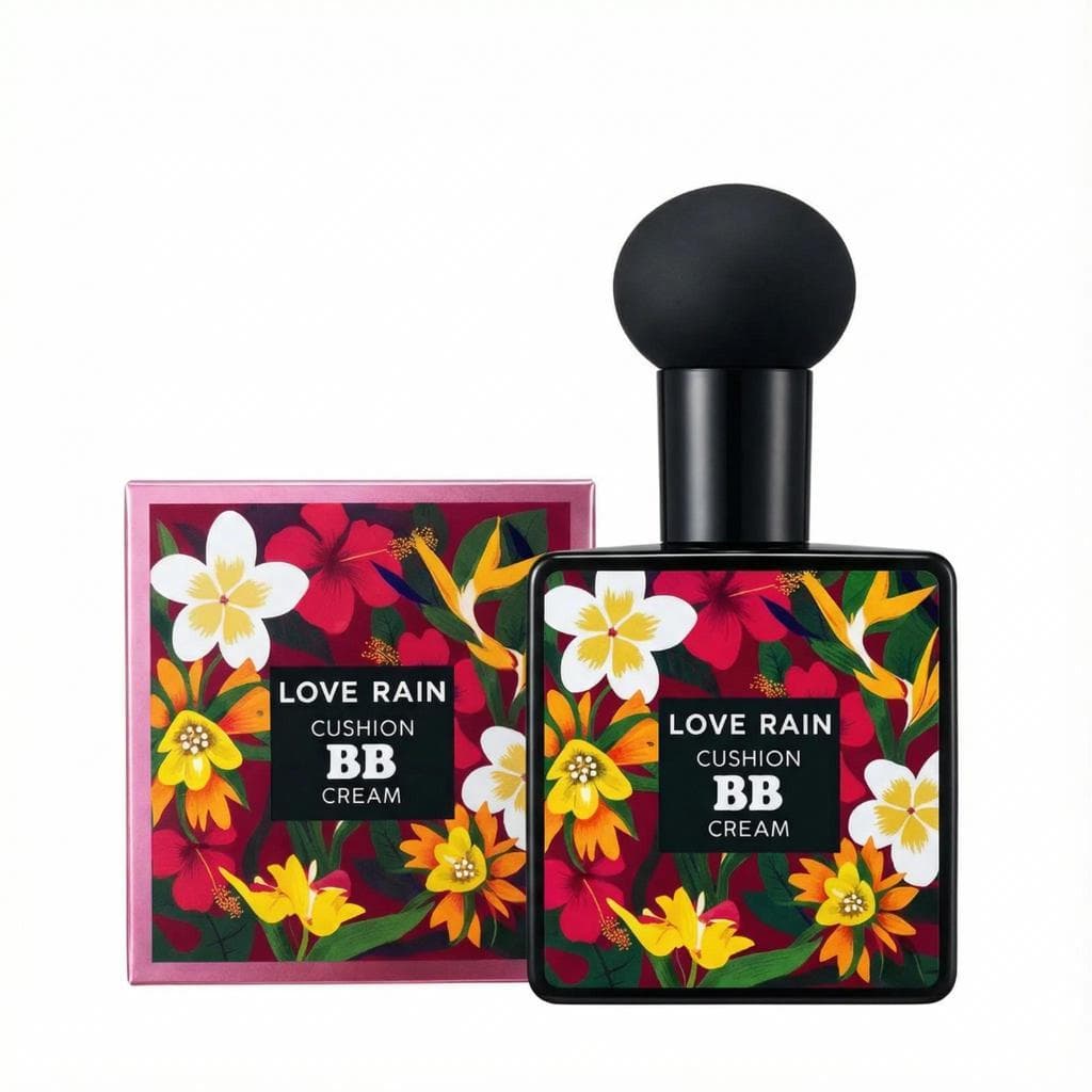 LOVÉ RAIN BB Cream Base e Corretivo com Esponja Cogumelo Clareadora