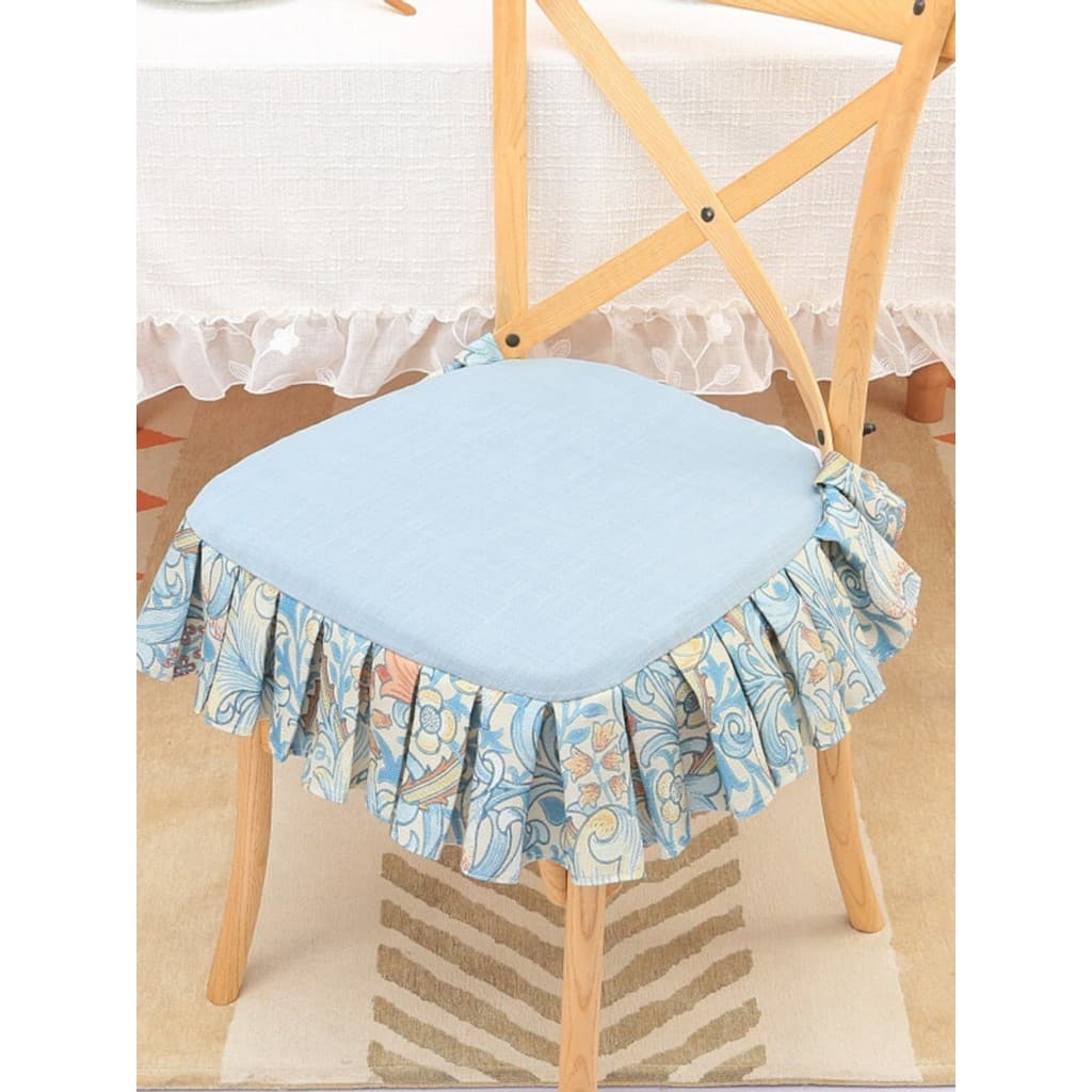 Almofada para cadeira de jantar, almofada macia para cadeira, babados franceses, europeu, retrô, nostálgico, restaurante