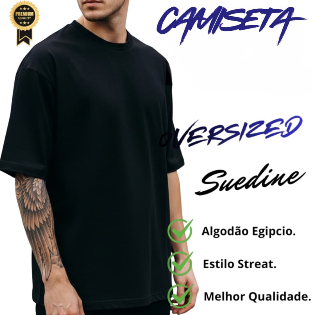 Camisetas Oversized em Suedine Premium – Conforto, Estilo E Qualidade Superior