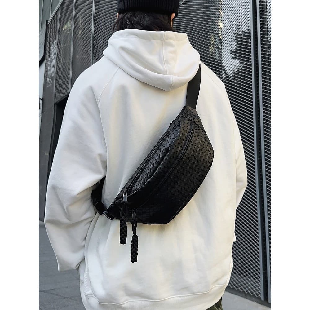 Bolsa de peito masculina estilo Design sentido nicho criativo pequena mochila Casual esportes pequena bolsa de ombro mas