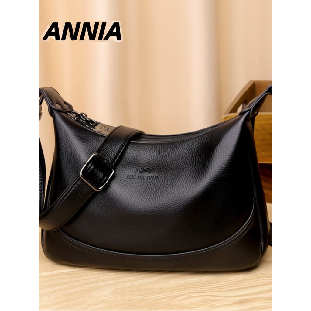 Bolsa mensageiro feminina 2025 novo estilo High-End mãe de meia-idade bolsa de ombro grande capacidade macia