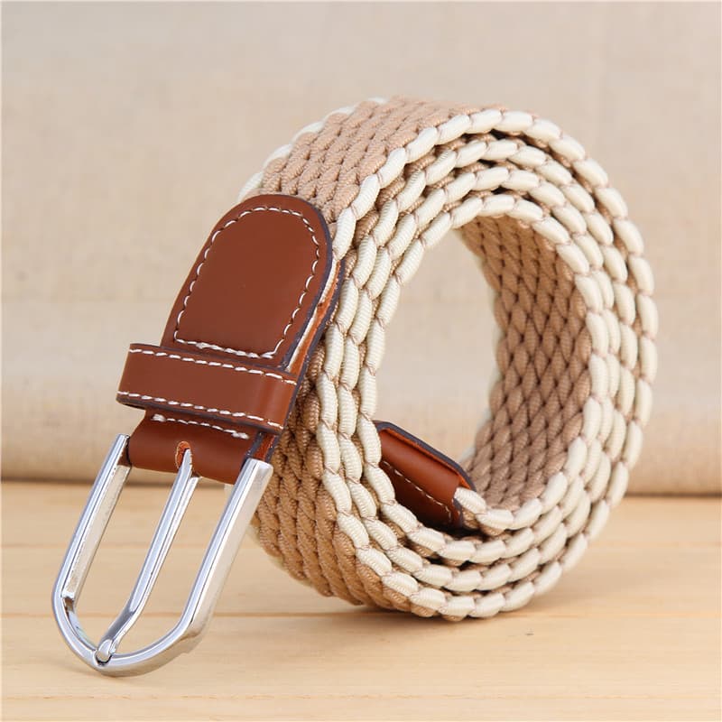 Novo masculino feminino Casual cinto moda All-Match tecido elástico lona pino fivela elástica versão coreana calças cint