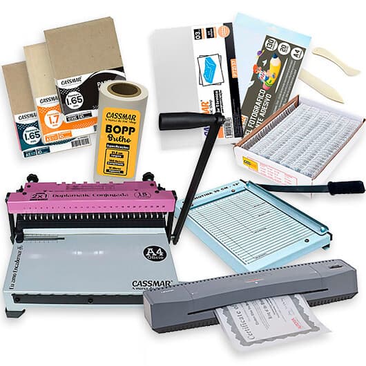 Kit Encadernadora Wire-o 2x1 + Plastificadora 220v E Insumos