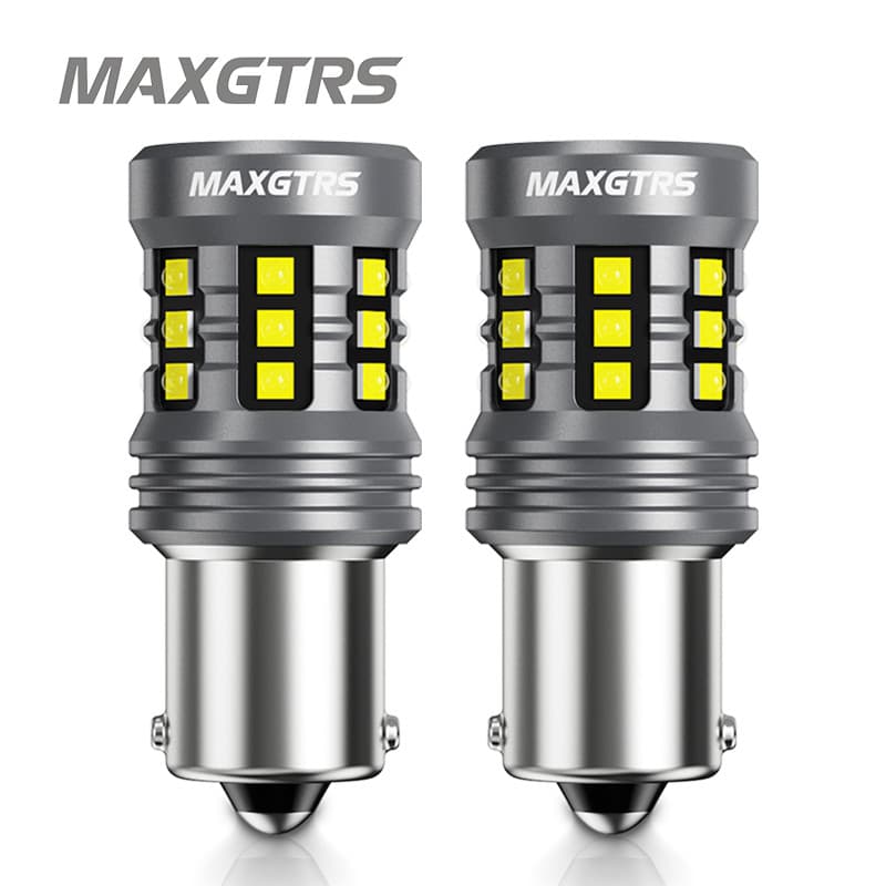 MAXGTRS 2x 1156 P21W BA15S 7440 W21W XBD Chip LED Luz De Sinalização Reversa Lâmpada Traseira De Backup