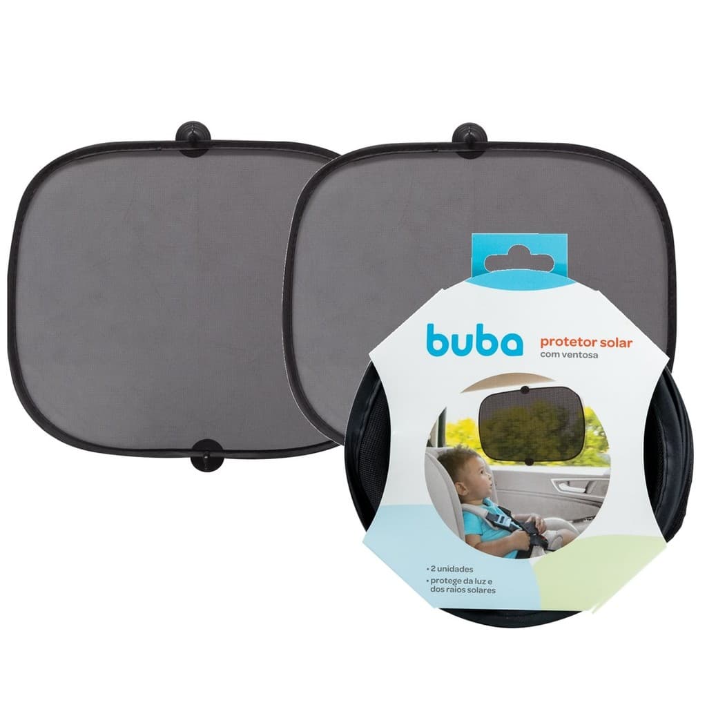 Kit 2 Protetor Solar Infantil Para Carro Com Ventosa Buba