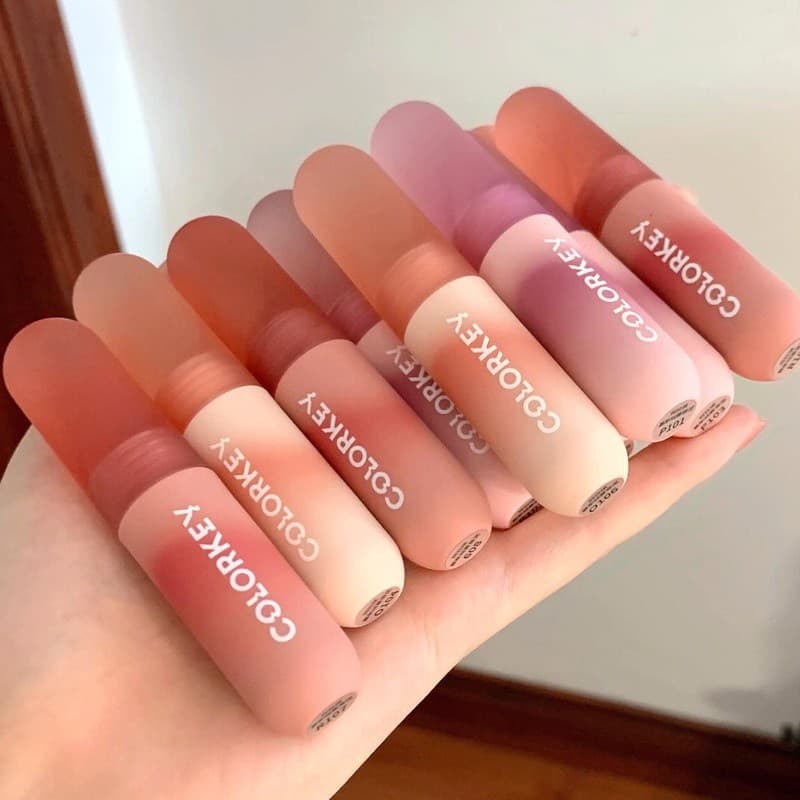 Kolaqi pequeno ovo batom outono inverno lábio Gel espelho brilho de água veludo lábio esmalte cor Nude batom oficial aut