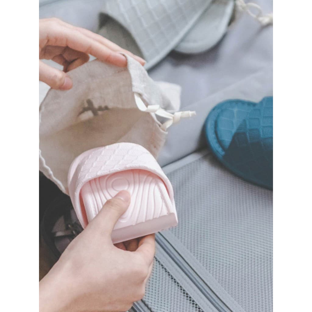 Chinelos dobráveis de viagem portátil feminino antiderrapante resistente ao desgaste viagem de negócios banho masculino