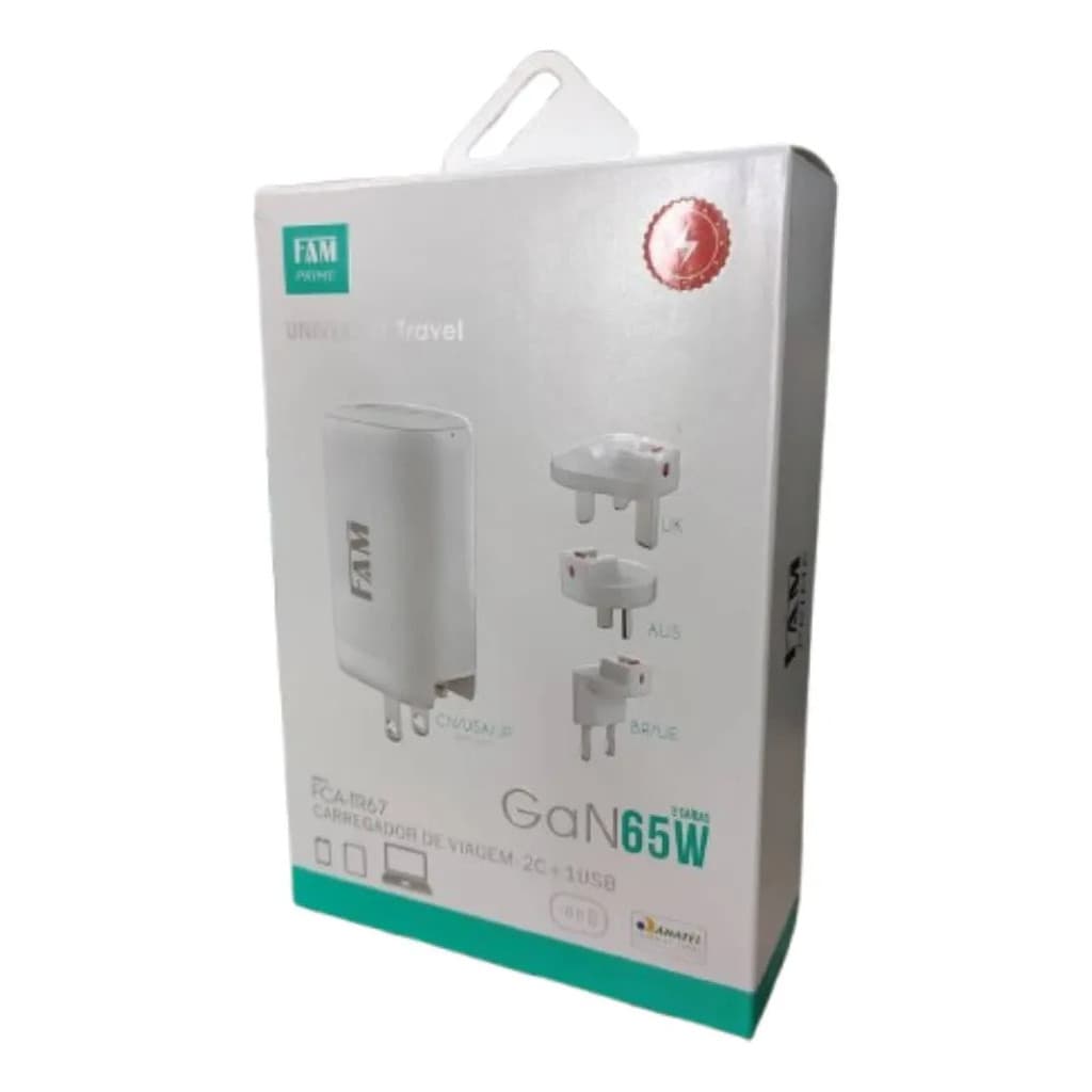 Fonte Fca-tr67 Universal 3 Saidas Gan65w