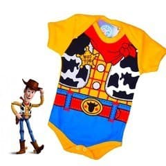 Roupa de Bebe Body Temático Woody Toy Story  Mesversário Fantasia Infantil