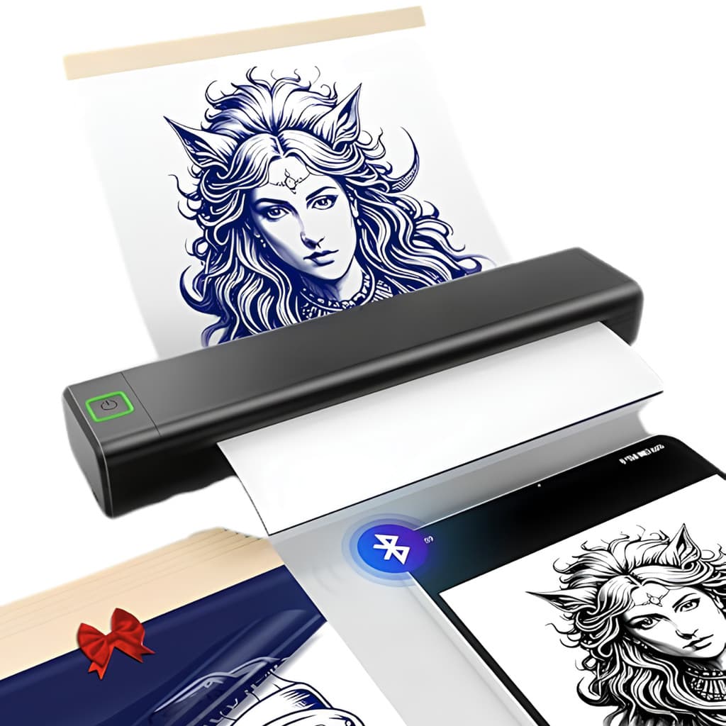 Impressora Térmica A4 Decalque de Tatuagem Bluetooth Portátil Printer