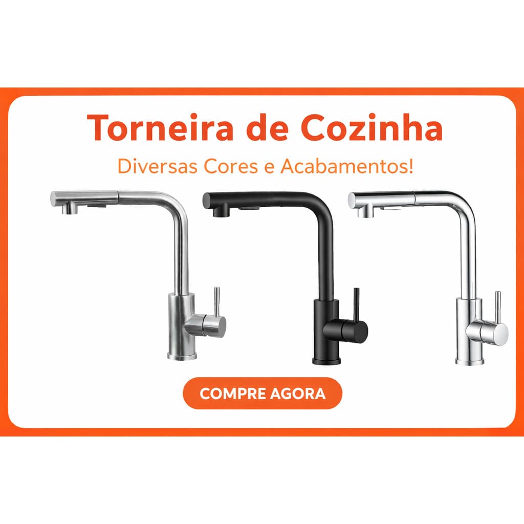 Torneira Gourmet Ponente Monocomando Flexível com Spray para Cozinha Pia Design Moderno YS-C2