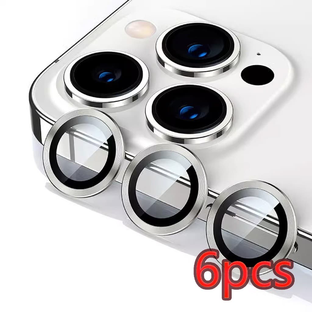 Kit 6 Película Lente De Câmera Liso Compatível Com iphone 12 13 14 15 16 17 Plus Pro Max Proteção