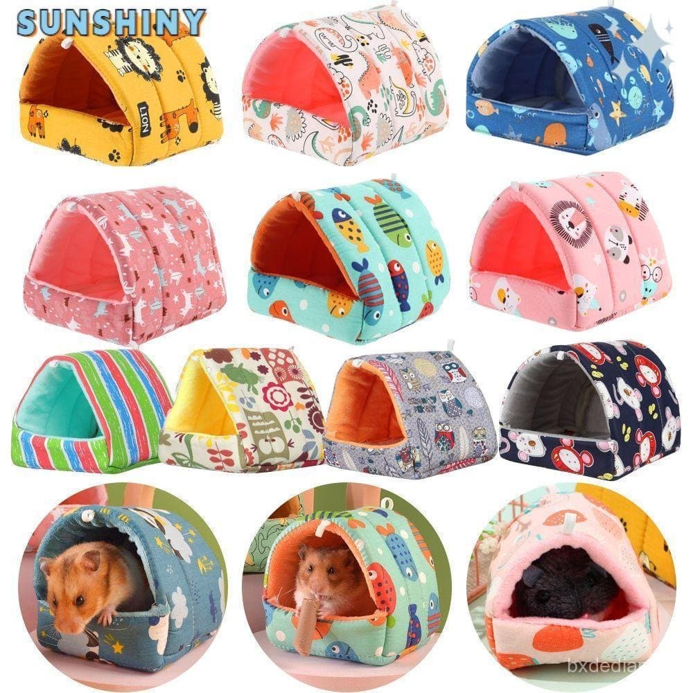 SUNSHINY Cama De Dormir Para Animais Pequenos , Colorida , Fofa , Confortável , Coelho , Esquilo , Cobaia , Ninho