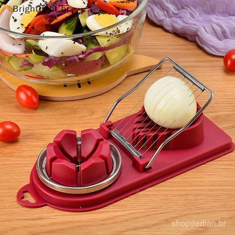 [brightlight.br] Cortador De Ovos Multifuncional Em Aço Inoxidável Seção Molde Forma De Flor Almoço Carne Utensílios De