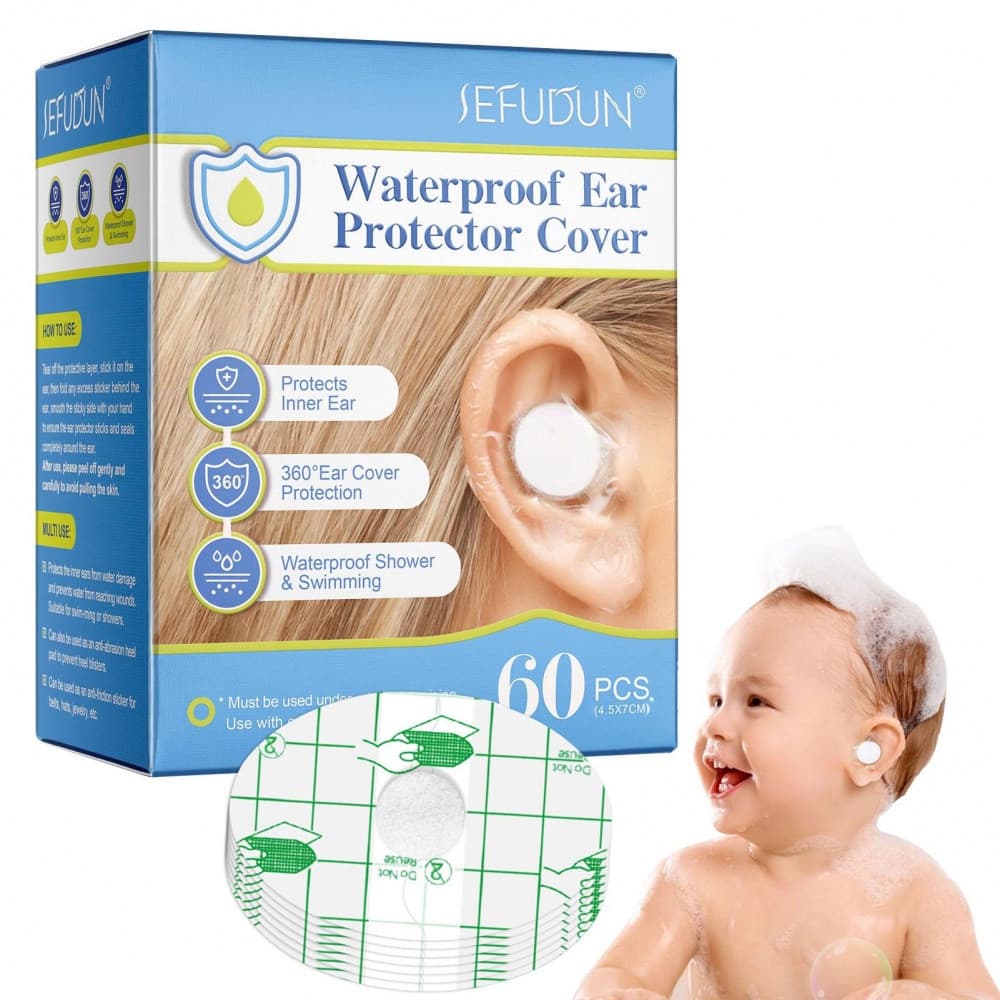 60PCS Adesivos Auriculares Descartáveis À Prova D'água Para Bebês Protetor Auricular Descartável D'água Banhos E Outros
