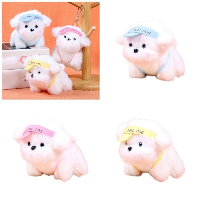zzz Chaveiro De Pelúcia Fofo Para Cachorro , Adorável Animal , Mochila , Charme Bolsas Escolares , Casal , Acessório Prá