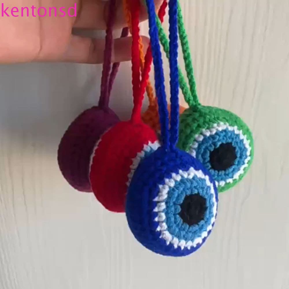 Chaveiro Olho da Sorte Kington SD, Pingente de Olho da Sorte em Pelúcia Azul, Amuleto de Pendurar no Carro em Múltiplas