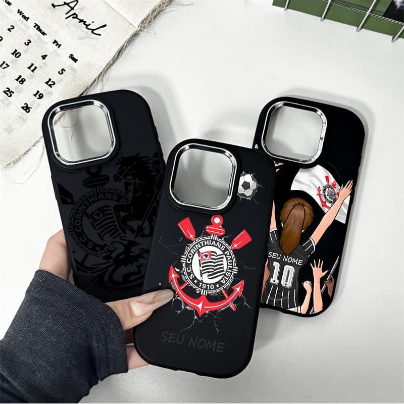 Capinha de celular personalizada Corinthians Football Club para Samsung Galaxy A07 A05 A04 A03 A15 A14 A55 A54 A35 Capa