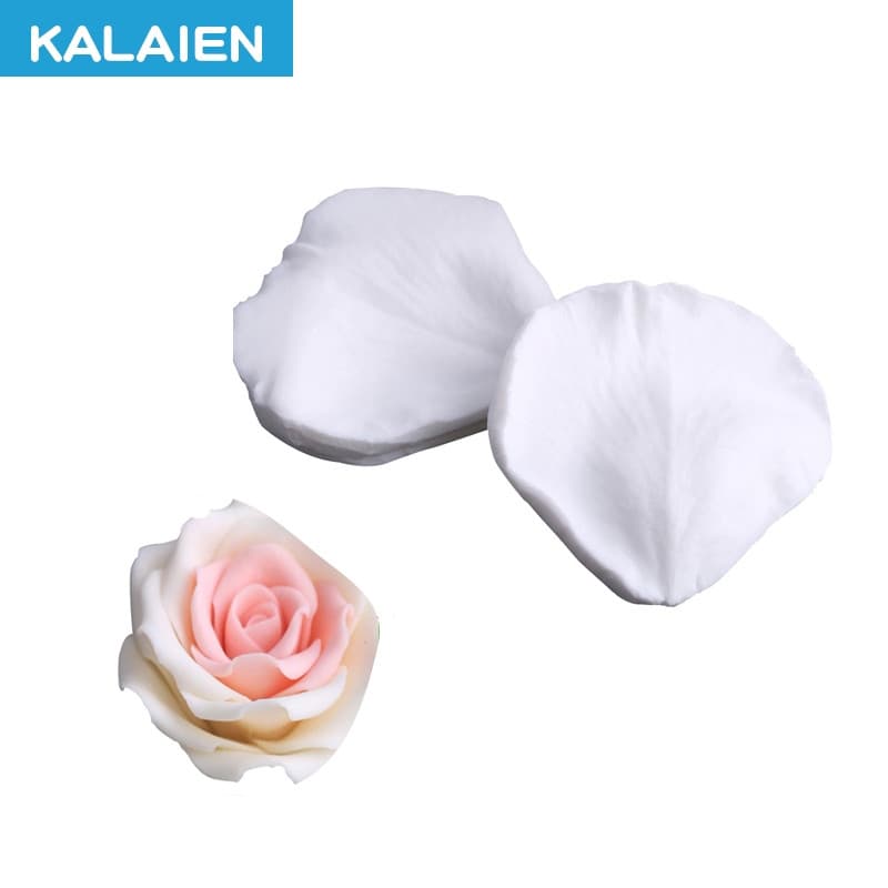 Conjunto de Moldes de Silicone para Pétalas de Rosa 3D KALAIEN, Decoração Criativa de Bolos, Moldes de Silicone para Rev